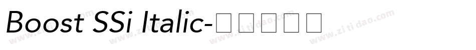 Boost SSi Italic字体转换